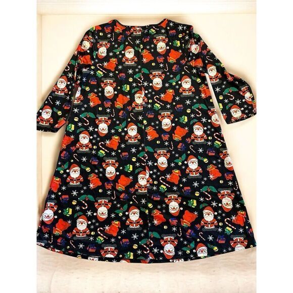 Cute Ugly Women’s Christmas Dress Santa Clause Presents AOP Size S Fast Ship - Picture 3 of 9